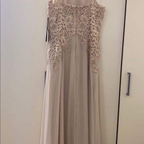Aidan Mattox Champagne Long Dress NWT - Picture 9 of 9